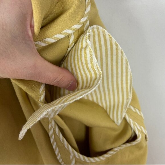 NEW Veronica Beard Double Breasted Linen Blazer Jacket Yellow Boyfriend Size‎ 8 - Picture 13 of 15